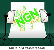Ngn Currency Represents Nigeria Naira And Exchange