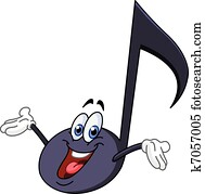 nota música, caricatura