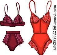 וקטור, קבע, של, תחתונים, ל, אישה