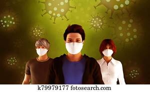 covid-19, o, coronavirus, social, distancing, ayuda, prevenir, esparcimiento, el, virus, interpretación