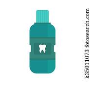 Fresh breath bottle of mouthwash vector. Fresh breath bottle of mouthwash vector.