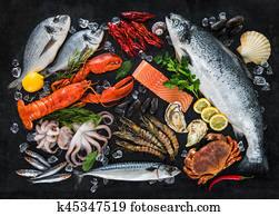 Fresh fish and seafood Fresh fish and seafood