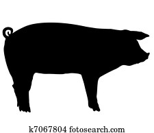 Pig silhouette Pig silhouette