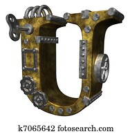 steampunk letter u steampunk letter u