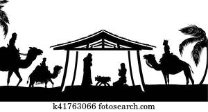 weihnachtsnativityszene