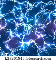 תקציר, כחול, חשמלי, ברק, seamless, תבנית