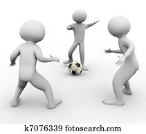 3d, joueurs football