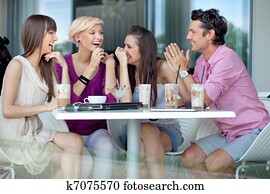 Cheerful group of friends Cheerful group of friends