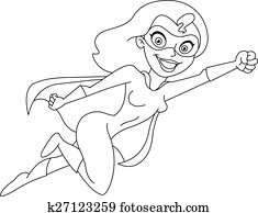 körvonalazott, szuper, hősnő