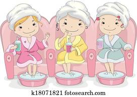 meninas adolescentes, spa