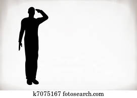 Silhouette of an army soldier Silhouette of an army soldier