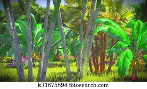 ジャングル 植物 イラスト K Fotosearch