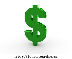 3d, dólar, verde