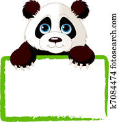 cute, panda, cartão