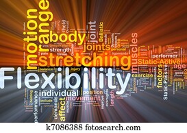 Flexibility background concept glowing