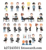 Group of business and office people. Group of business and office people.