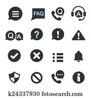 informação, e, notificação, ícone