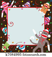 meia, macaco, partido, convite