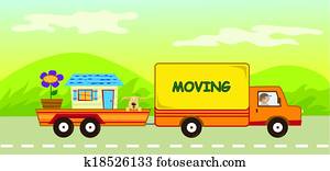 Moving Truck and Trailer Moving Truck and Trailer