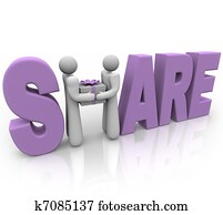 Share - People sharing gift at giving holiday Share - People sharing gift at giving holiday