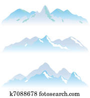 Snowy mountain peaks Snowy mountain peaks