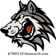 Wolf Mascot Graphic Wolf Mascot Graphic