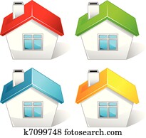 Colored house icons