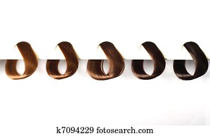 hair samples of different colors