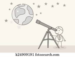 man telescope