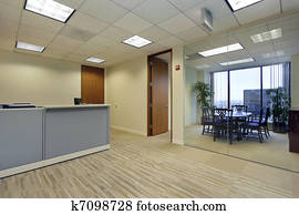 Reception area in office