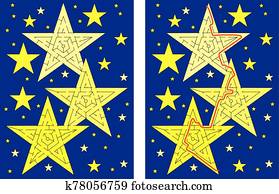 Stars maze Stars maze