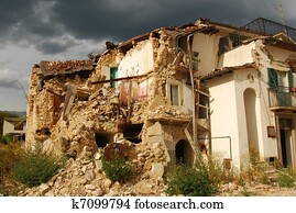 The rubble of the earthquake in Abruzzo