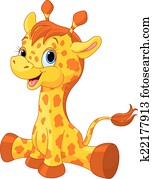 cute, bezerro girafa
