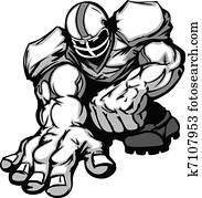 Football Player Lineman Cartoon Football Player Lineman Cartoon