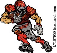 Football Player Runningback Cartoon Football Player Runningback Cartoon