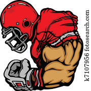 Football Player With Helmet Cartoon Football Player With Helmet Cartoon