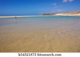 Jandia beach Risco el Paso Fuerteventura at Canary Islands of Spain