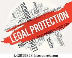 legal, protección, palabra, nube