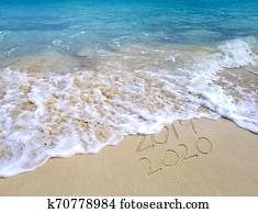 New Year 2020 ocean seashore New Year 2020 ocean seashore