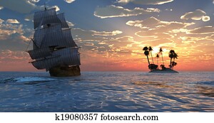 Sailing and sunset