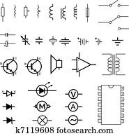 eletrônico, símbolos