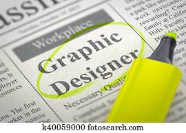 Graphic Designer Join Our Team. 3D Render. Graphic Designer Join Our Team. 3D Render.