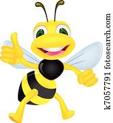 Happy bee with thumb up Happy bee with thumb up