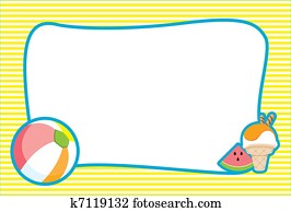 Illustrated Summer Beach Invite/Frame Illustrated Summer Beach Invite/Frame