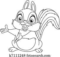 Outlined squirrel Outlined squirrel