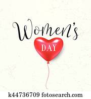Vector illustration of 8 march womens day greeting