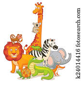 Wild Animals, posing together Wild Animals, posing together