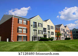 Colorful apartment building Colorful apartment building