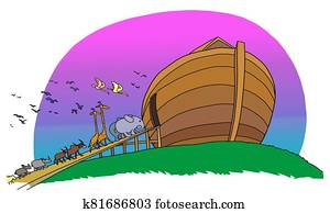 Different animals come in the ark of Noah. Different animals come in the ark of Noah.