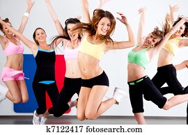 entusiástico, grupo mulheres, tendo divertimento